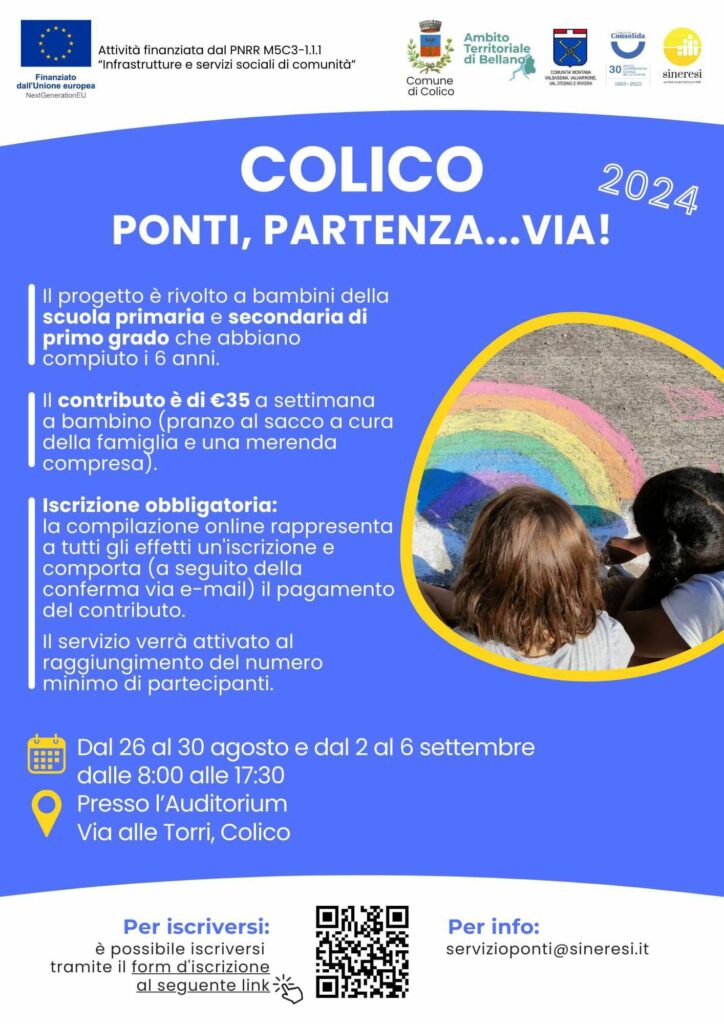 SERVIZIO PONTI COLICO: ESTATE 2024 "PONTI, PARTENZA, VIA!" 1