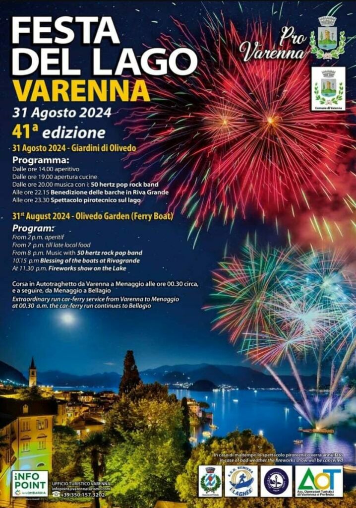 FESTA DEL LAGO A VARENNA: il 31 agosto 2024 arriva la 41ª edizione 2