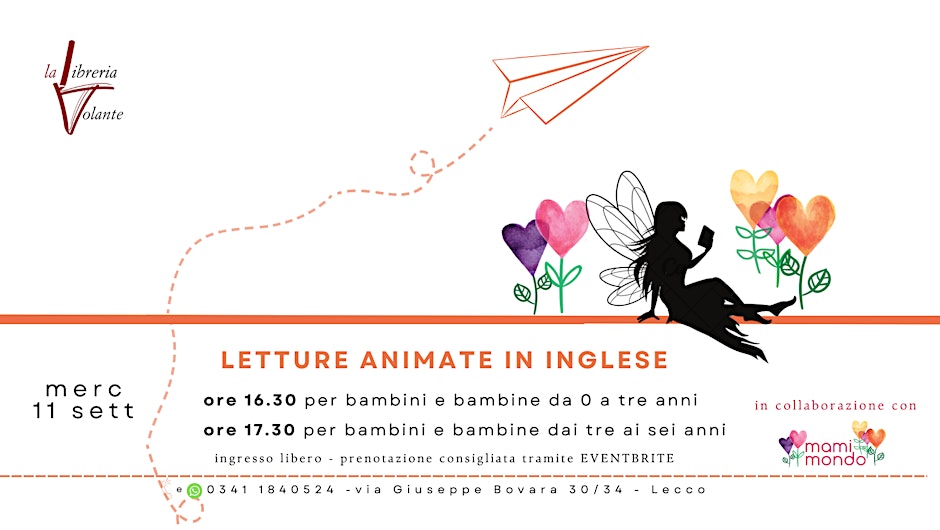 LETTURE ANIMATE IN INGLESE: allo Spazio Volante in Via Bovara 30 1