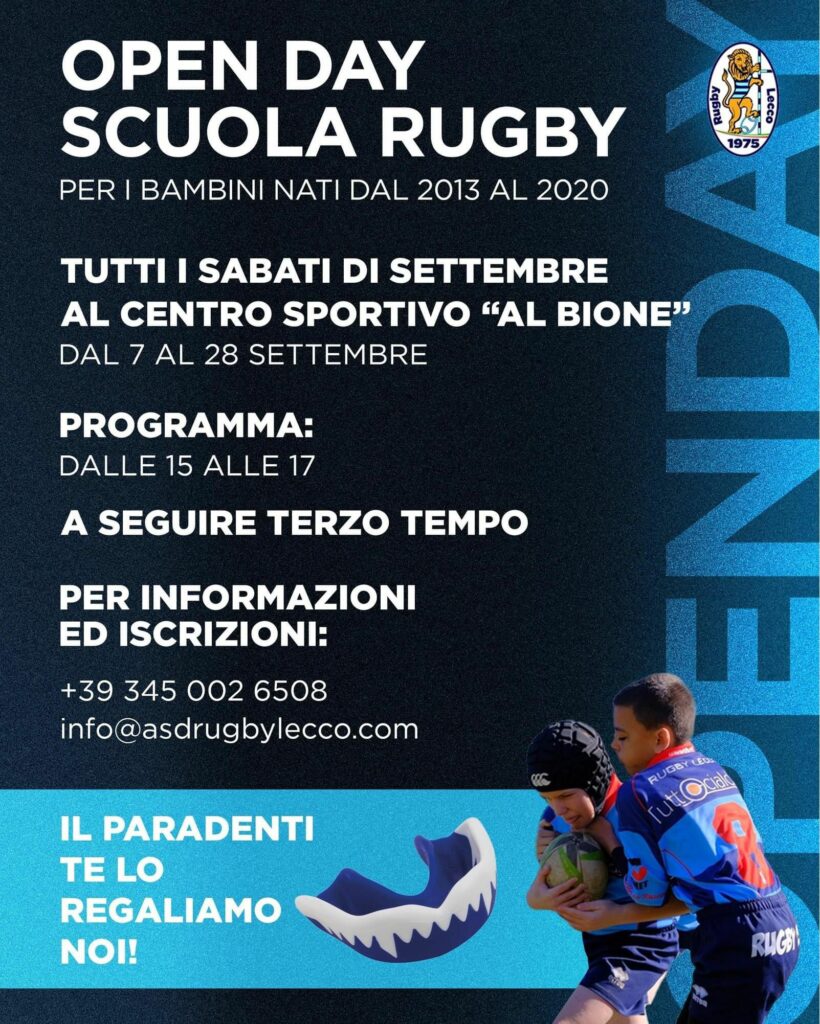 OPENDAY SCUOLA RUGBY per i bambini nati dal 2013 al 2020 1