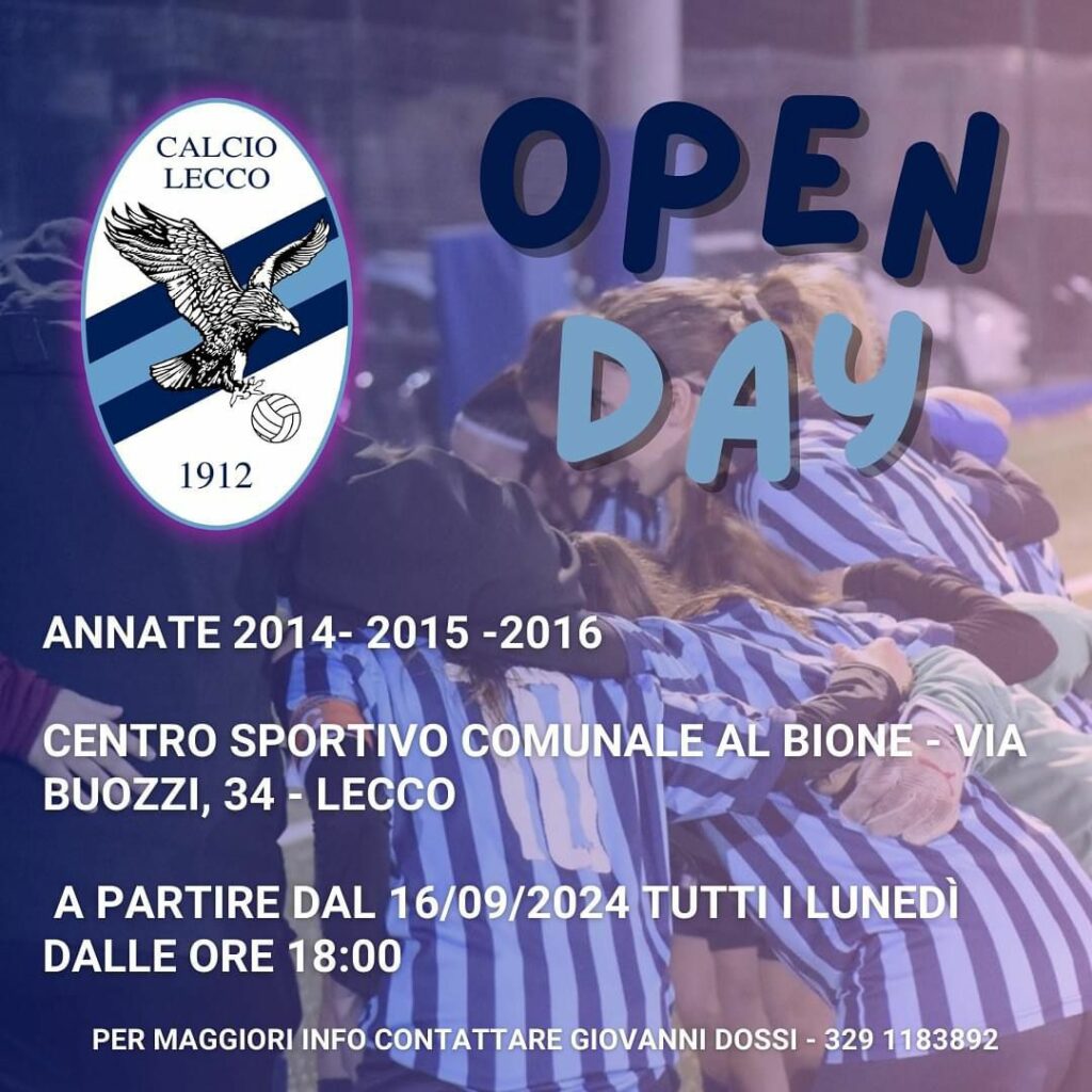 OPEN DAY CALCIO FEMMINILE: le giornate di Calcio Lecco 1