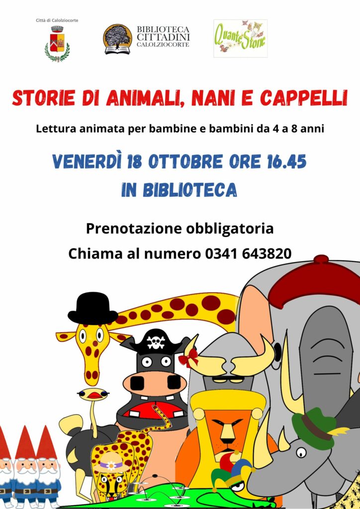 Storie di animali, nani e cappelli: letture animate per i più piccini 1