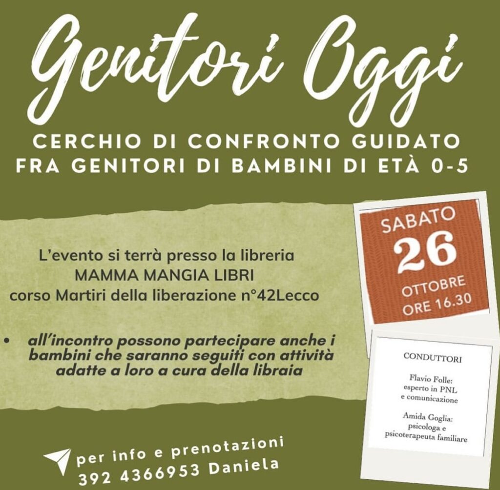 Da Libreria Mamma Mangia Libri il cerchio di confronto “Genitori Oggi” 2