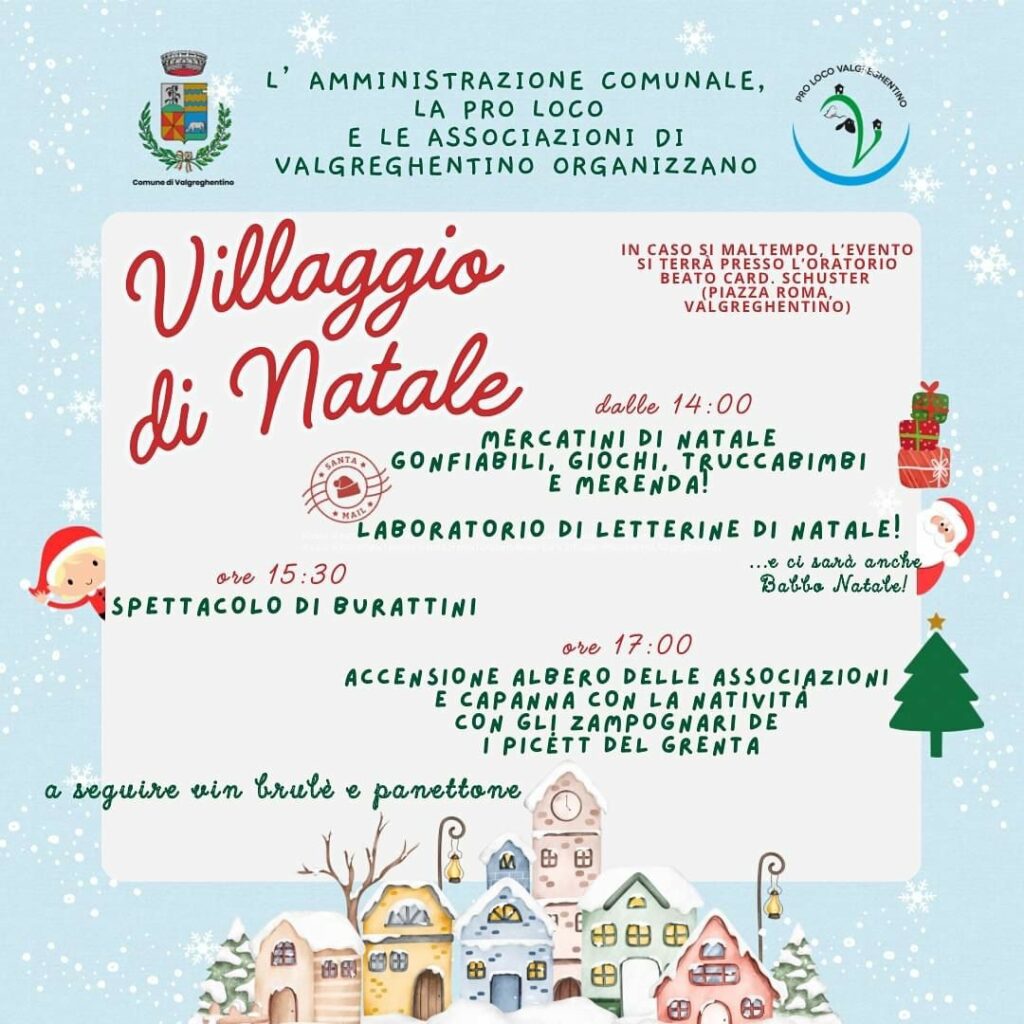 Il villaggio di Natale arriva a Valgreghentino! 2