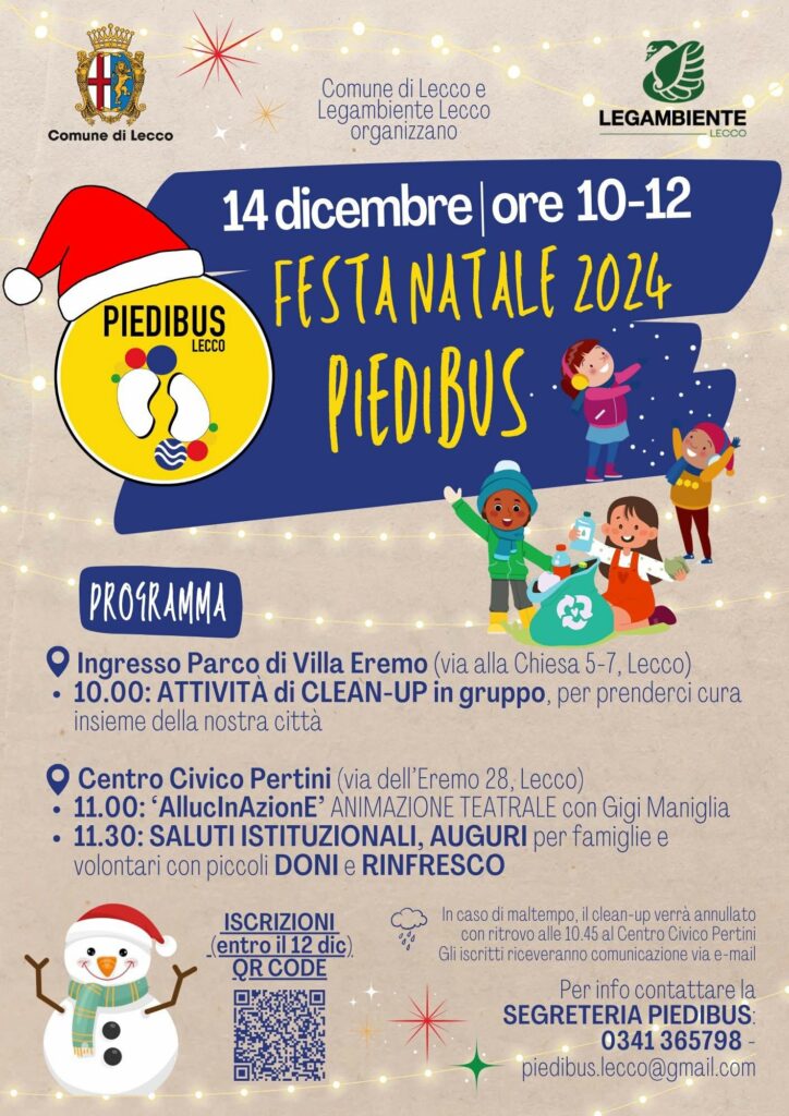 Arriva la festa di Natale del Piedibus Lecco! 1