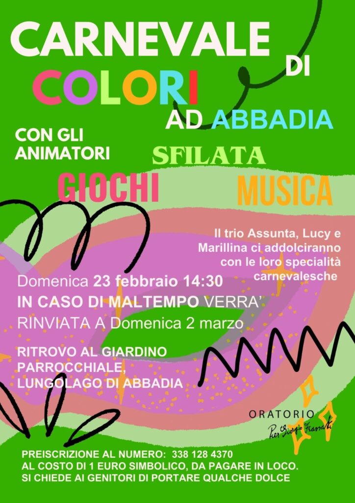 Torna il Carnevale di Colori ad Abbadia! 1