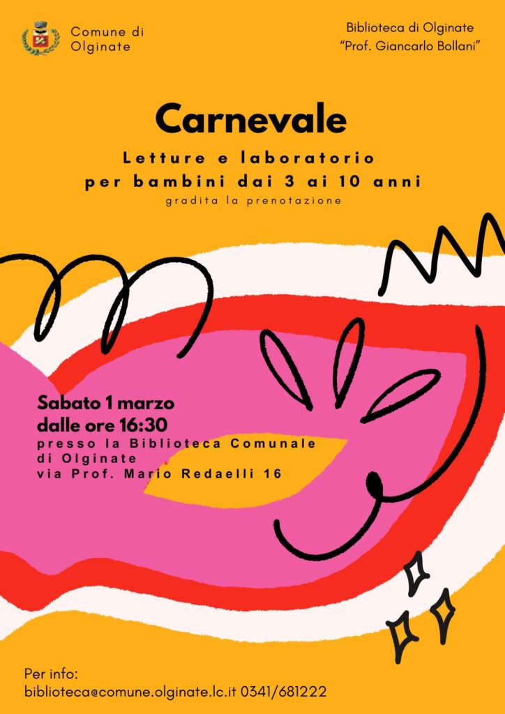 Arriva il Carnevale alla Biblioteca di Oggiono! 1